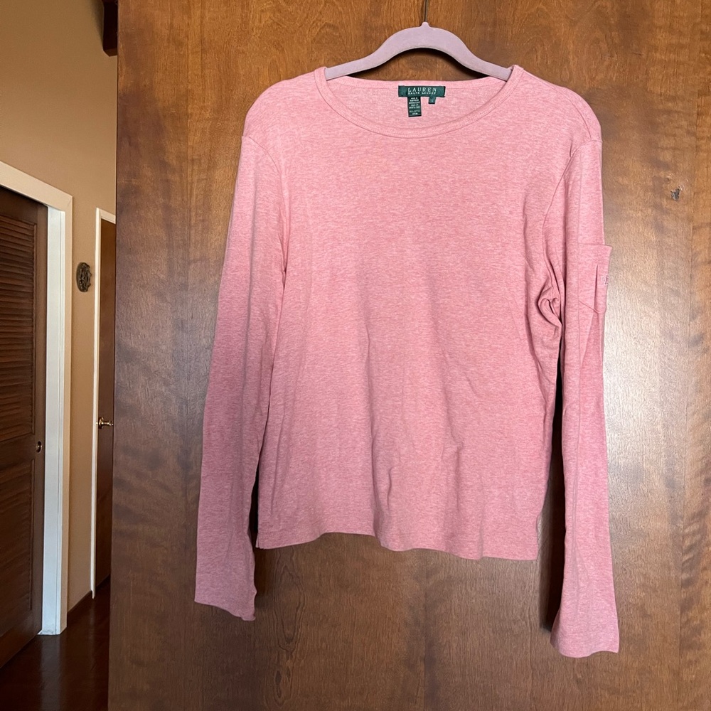 Ralph Lauren Soft Pink Ribbed Top